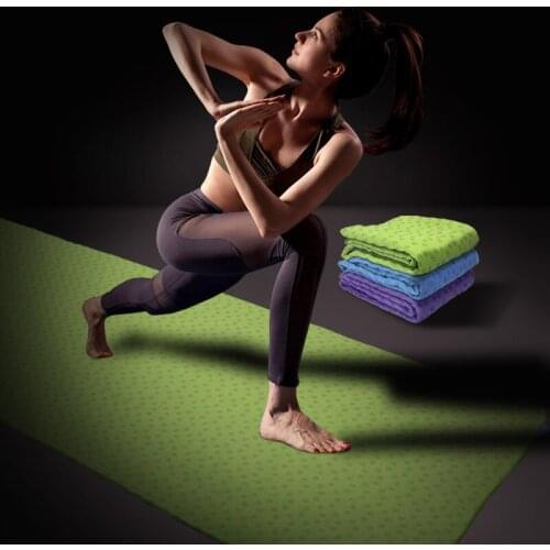 183cm*63cm Non Slip Yoga Mat Cover Towel Anti Skid Microfiber Yoga Mat Size Towels Pilates Blankets Fitness 1pcs