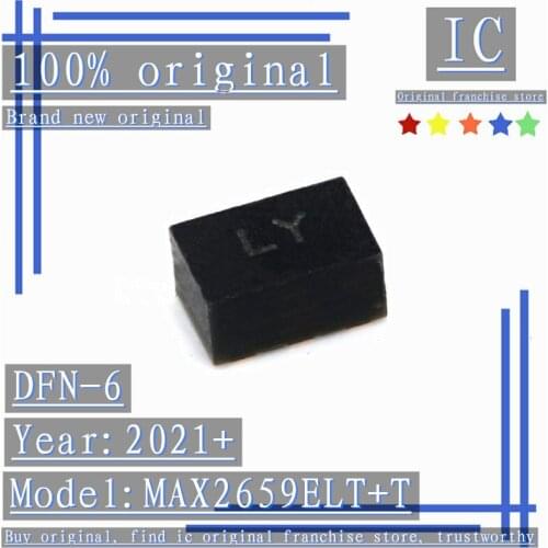 2021+100% Brand new original 10PCS-50PCS MAX2659ELT+T DFN-6 Low noise op amp 6uDFN