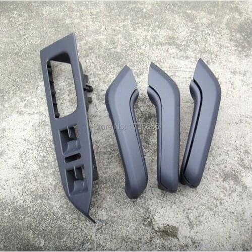 7pcs (Dark gray) Color Interior Door Handle Grab Cover Window Switch Bezel Set for vw Touran
