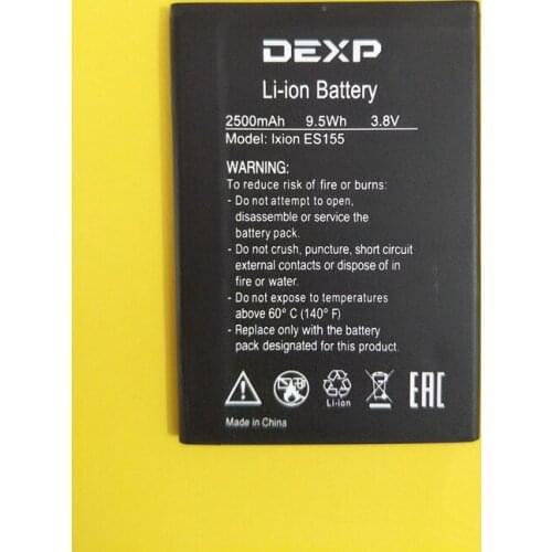 AZK New Ixion ES155 Battery for DEXP Ixion ES155 Vector Phone battery 3.8V 2500mah Replacement