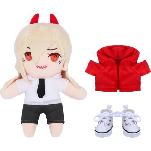 Presale Chainsaw Man Plush Toys Doll Power Stuffed Toys DIY Dressable Clothes Exquisite Gifts Size 20cm