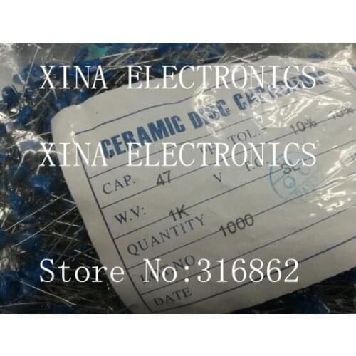 Free Shipping 1KV 47PF 470 47P 1000v 47PF High Voltage Ceramic 200pcs/lot