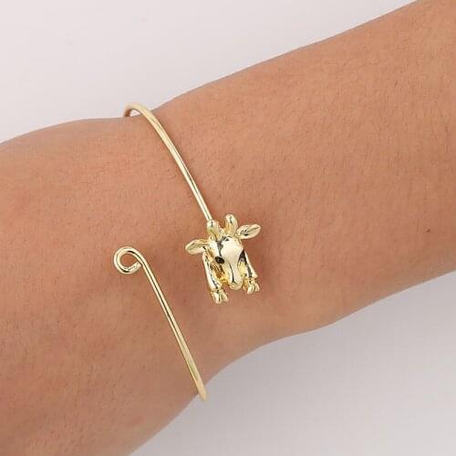 10pc Wholesale New Fashion 5 Color Adjustable Lovely Cattle Head Animal Bracelets&Bangles Men And Women Free Shipping