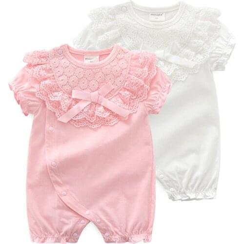New born Baby Girl Clothes & Dresses Summer Pink Princess Girls Clothing Sets For Birthday Party 3 6 9 12 months roupa bebe