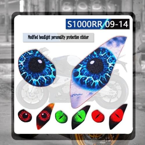 For BMW S1000RR S1000 RR S 1000RR 2009-2014 2013 Motorcycle 3D Front Fairing Headlight Guard Sticker Head Light Protection