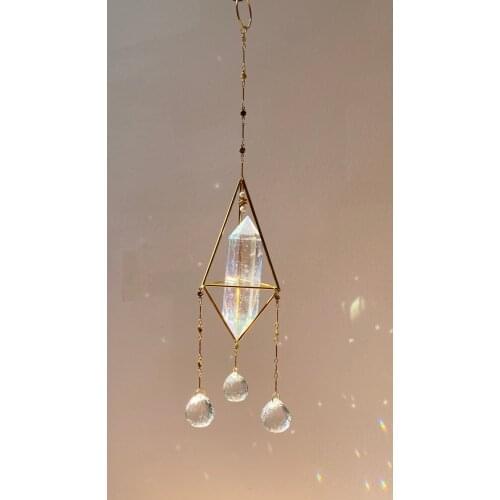 Crystal Sun Catcher Suns Flower Self gift for good luck crystal light catcher Amethyst Sun Catcher