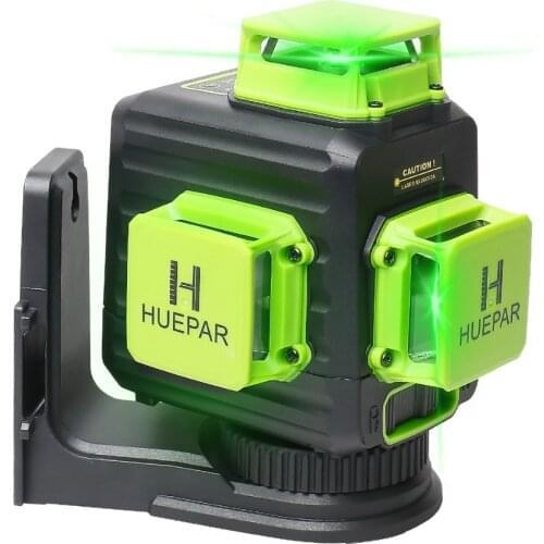 Huepar 3D 12 lines Green Beam level+ PV10 +1 batteries