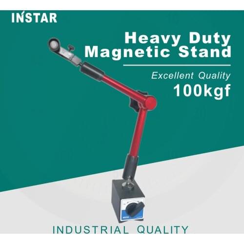 INSTAR Magnetic Stand Heavy Duty 100kgf for Dial Indicator Gauge Universal Magnetic Base 3 Joint Adjustable Stand Holder