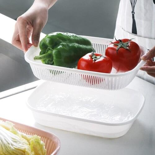 Square Drain Sealed Box Ginger Garlic Onion Food Container Refrigerator Storage quality Kitchen Organizer Fridge Storage Box new