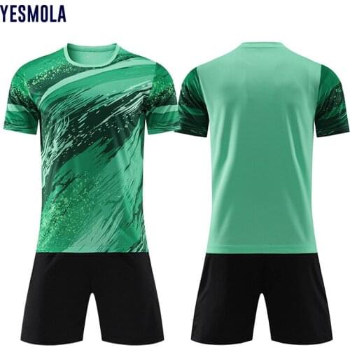 YESMOLA Summer Adult Sportswear Outdoor Football Team Training Suit Custom Name Childrens Jersey Game Training Sportswear