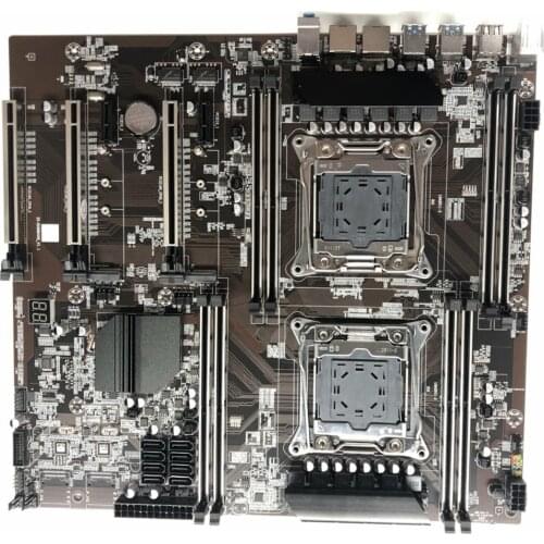 X79 16D X79 Motherboard Intel Dual CPU LGA 2011 REG ECC DDR3 1333 1600 1866MHz SATA3 USB3.0 E-ATX with VGA