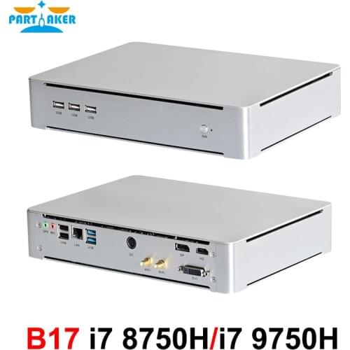 Partaker 8th 9th Gen Dedicated Mini PC Intel Core i7 9750H i7 8750H Gaming GTX1650 4G Dual DDR4 M.2 Desktop Industrial Computer