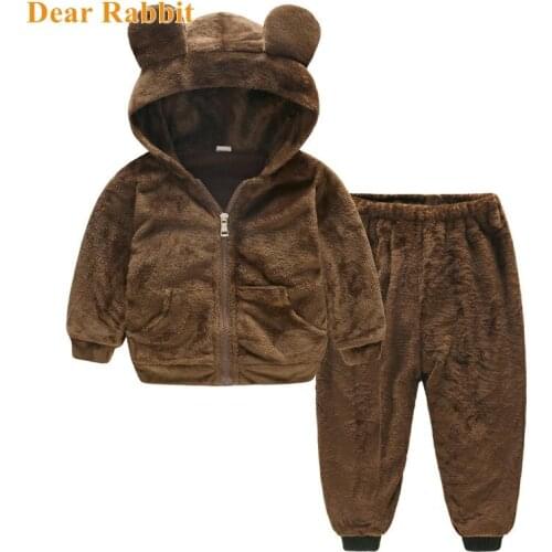 Fashion Baby Boy Clothes Autumn Winter Warm ocat pants toddler Girl Kids Sport Suit Outfits Newborn Infant children Clothing set