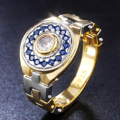 UILZ Fashion Whtch Shaped Women Wedding Rings Gold Color Design Brilliant Cubic Zirconia Unique Female Ring Engagment Jewelry