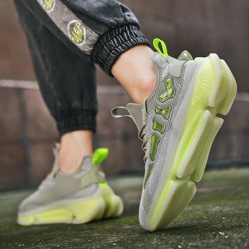 Summer New Men Running Shoes Breathable Mesh Sports Shoes No-slip Cushioning Sneakers Walking Shoes Masculino Zapatillas Hombre