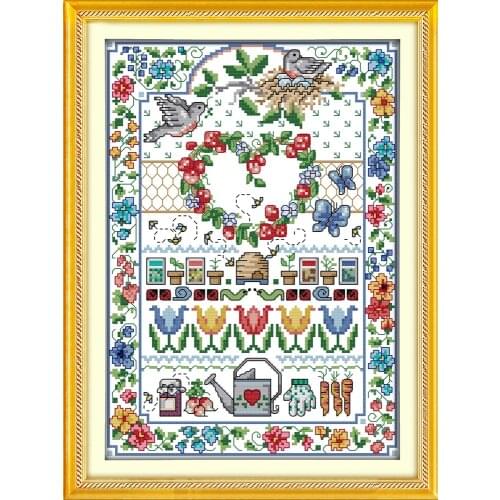 Love cross stitch kit aida 14ct 11ct count printed canvas stitches embroidery DIY handmade needlework