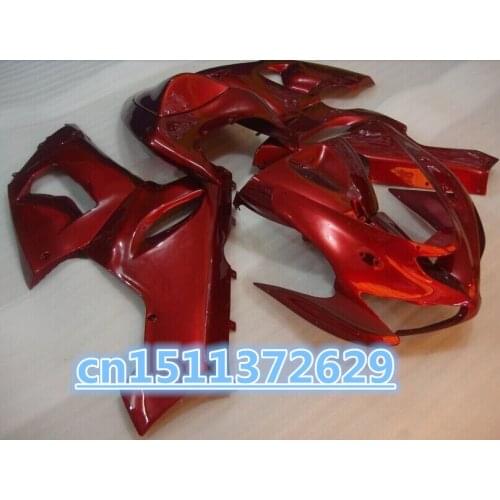 ABS Plastic for KAWASAKI Ninja ZX6R 05 06 Hot red Fairing kit ZX6R 636 2005 2006 zx6r 05 06 Street Fairings set-Dor D