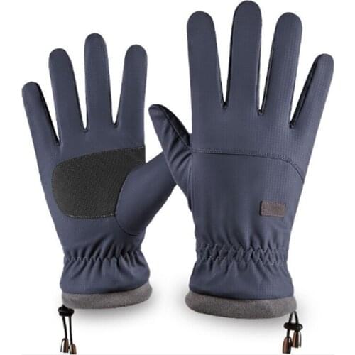 Gloves men and women winter touch screen ski gloves outdoor waterproof windproof warmth riding full finger plus velvet mountaine