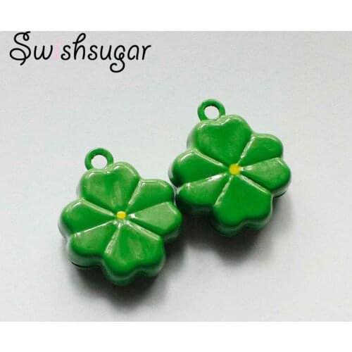 Lucky Leaves Clover Bell Charms Pendant Festival Party Halloween Christmas Decoration