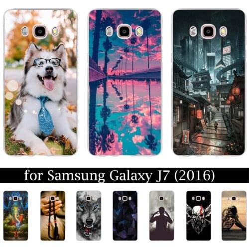 CEOTNG Silicone For Samsung Galaxy J7 2016 Cases J710 J710F Phone Cases Cute Painted Back Cover for Samsung J7 2016 Cover Coque