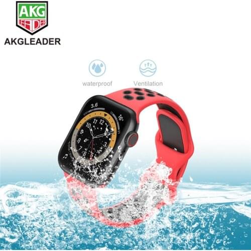 Silicone Strap For apple Watch band 44mm 40mm 38mm 42mm 40 44 mm Breathable Accessories watchband bracelet iWatch 3 4 5 6 se