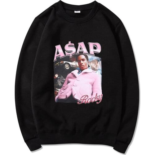 Asap Rocky Print Sweatshirts Men Women Harajuku Long Sleeve Sweatshirt Crewneck Male Casual Loose Pullover Fashion Tracksuit