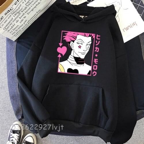 Hisoka Hunter x Hunter Anime Hoodies Loose Sweatshirt Woman Harajuku Kawaii Long Sleeve Camisa Streetwear Pullover Oversized