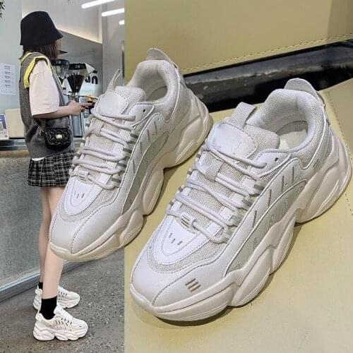 Daddy Shoes Womens Spring and Summer 2021 New All-match Casual Korean Version of The Thick-soled Increased Sports Womens Shoes