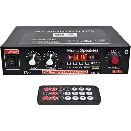 G30 Bluetooth Power Amplifier,Portable Digital Power Audio Amplifier Stereo AMP For Amplified Subwoofer Speaker