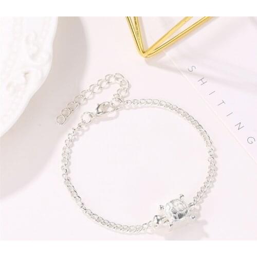 12 Pieces/Lot Silver Color Tortoise Anklets Women Sexy Beach Sea Animal Turtle Ankle Bracelet Link Chain On Leg Foot Jewelry