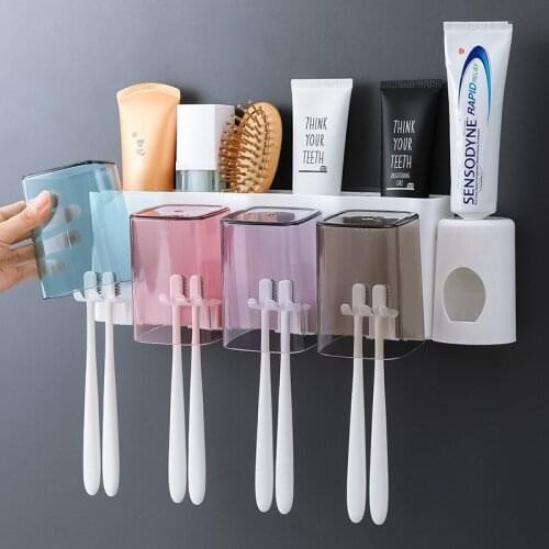 Toothbrush Holder Automatic Squeezer Toiletry Set