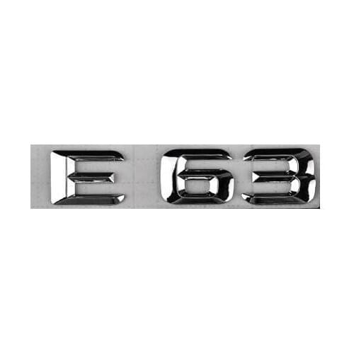 1Set Free Shipping ABS Chrome E63 Car Badge Emblem Nameplate Sticker