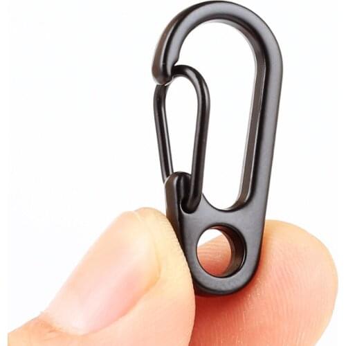 20pcs/lot Mini Carabiners Climbing Backpack Spring Clasps Keychain Camping Bottle Hooks Paracord Tactical Survival Gear