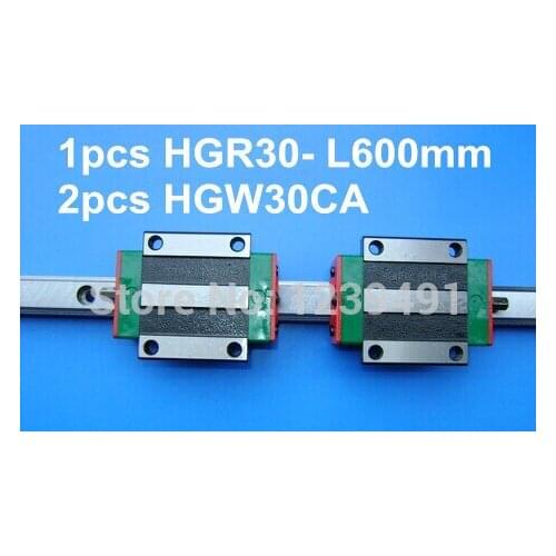 1pcs original hiwin linear rail HGR30- L600mm with 2pcs HGW30CA flange block cnc parts