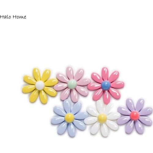 10pcs Sun Flower Flatback Resin Cabochons Handmade Scrapbook Crafts Headswear Accessories Apparel Jewelry Phone Case Decor 30mm