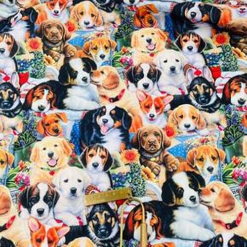 100% Cotton Latest Various Vivid Dogs Printed Fabric Patchwork 50x105cm Home Decor