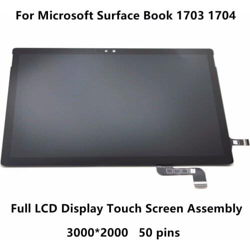 13.5" For Microsoft Surface Book 1703 1704 1705 Full LCD Display Panel Touch Screen Glass Digitizer Assembly 3000x2000 IPS Panel