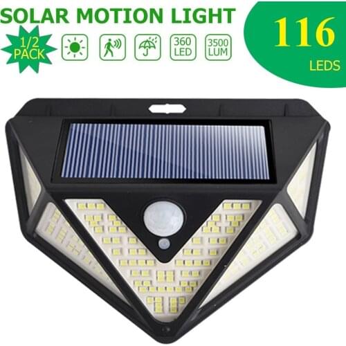 166LED Solar Light PIR Motion Sensor Waterproof 3 Modes Outdoor Path Porch Light Sunlight Street Light for Garden Decoration