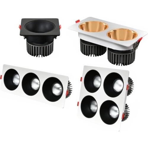 Square LED COB Spot lights Ceiling lamp Dimmable 9W 12W 15W 18W 20W recessed Downlights LED Panel light indoor lighting