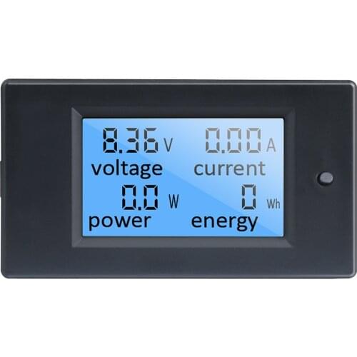 4 in 1 DC 6.5~100V DC Ammeter Voltmeter Digital Volt Ampere Power Energy Meter Amperimetro LCD Blue Backlight 50A 100A Optional
