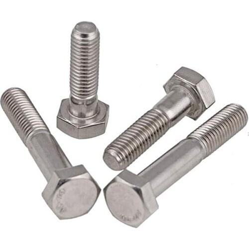 5Pcs GB5782/DIN931 M6 M8 304 Stainless Steel Half Tooth Hexagon Head Bolt Outer Hexagonal Screws