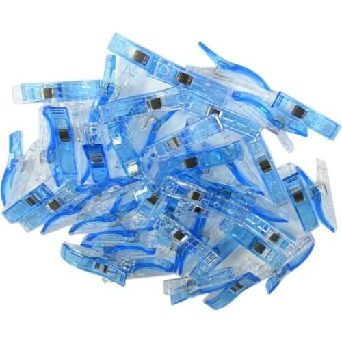 50PCS Wonder Clips Fixed Clips Fabric Quilting Craft Transparent Quilt Quilting Patchwork Garment Clip Plastic Wonder Clamps