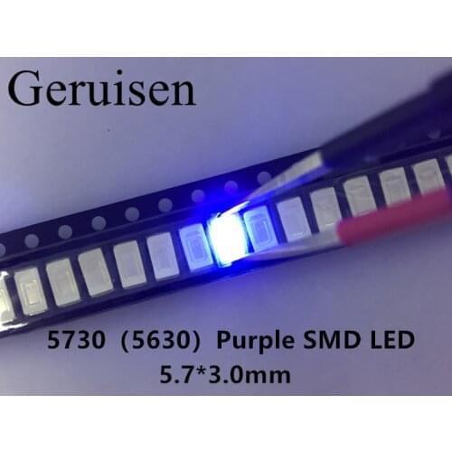 5630/5730 SMD/SMT UV/purple Light chip lamps 395-400nm LED crystal Clear beads LED GOOD quality 3000PCS