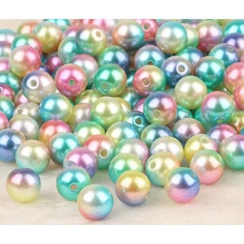 Dia 4/6/8/10mm 50-500pcs ABS Imitation Pearl beads Round Plastic ABS Loose Pearl Beads for Necklace Bracelet DIY Jewelry Making