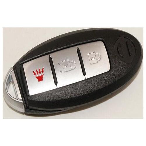 3 Buttons Smart Remote Key Case Shell For Nissan Sylphy Tiida Teana With Insert Uncut Key Blade Fob Key Cover(With Side Groove)