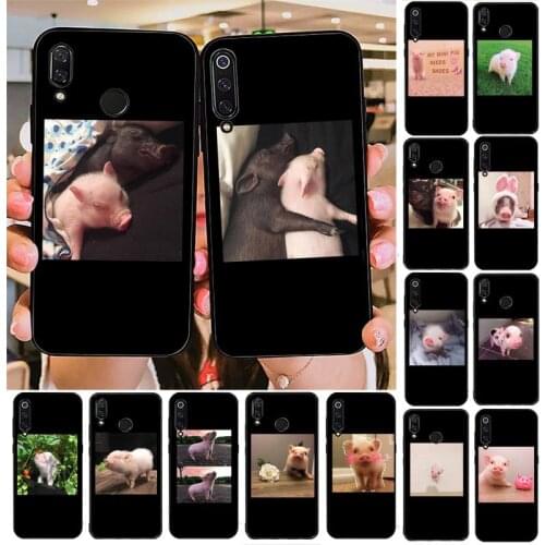 TOPLBPCS Funny Cartoon Pig Soft black Phone Case For Redmi note 8Pro 8T 9 Redmi note 6pro 7 7A 6 6A 8 5plus