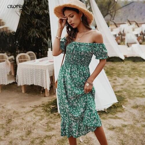 CROPKOP Off-the-shoulder Summer Dresses