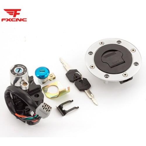 For Suzuki GSXR1000 05-15 GSXR600 05-15 GSXR750 05-15 12V Motorcycle Ignition Key Switch Seat Lock Fuel Tank Gas Cap Cover Set