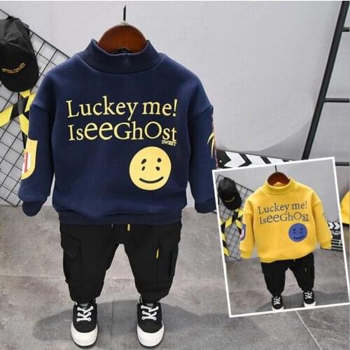 Hot Sale winter Childrens set Cotton Suit boys thick Sweaters,thick pants 2pcs set Childrens Clothing Set Boys Clothing Sets