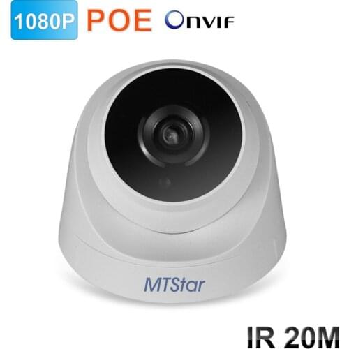 MTStar 1080P IP Dome Security Camera Support 64G TF Card POE Onvif P2P Night vision Surveillance camera